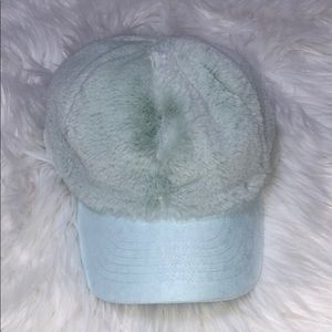 NWOT Faux fur baseball hat